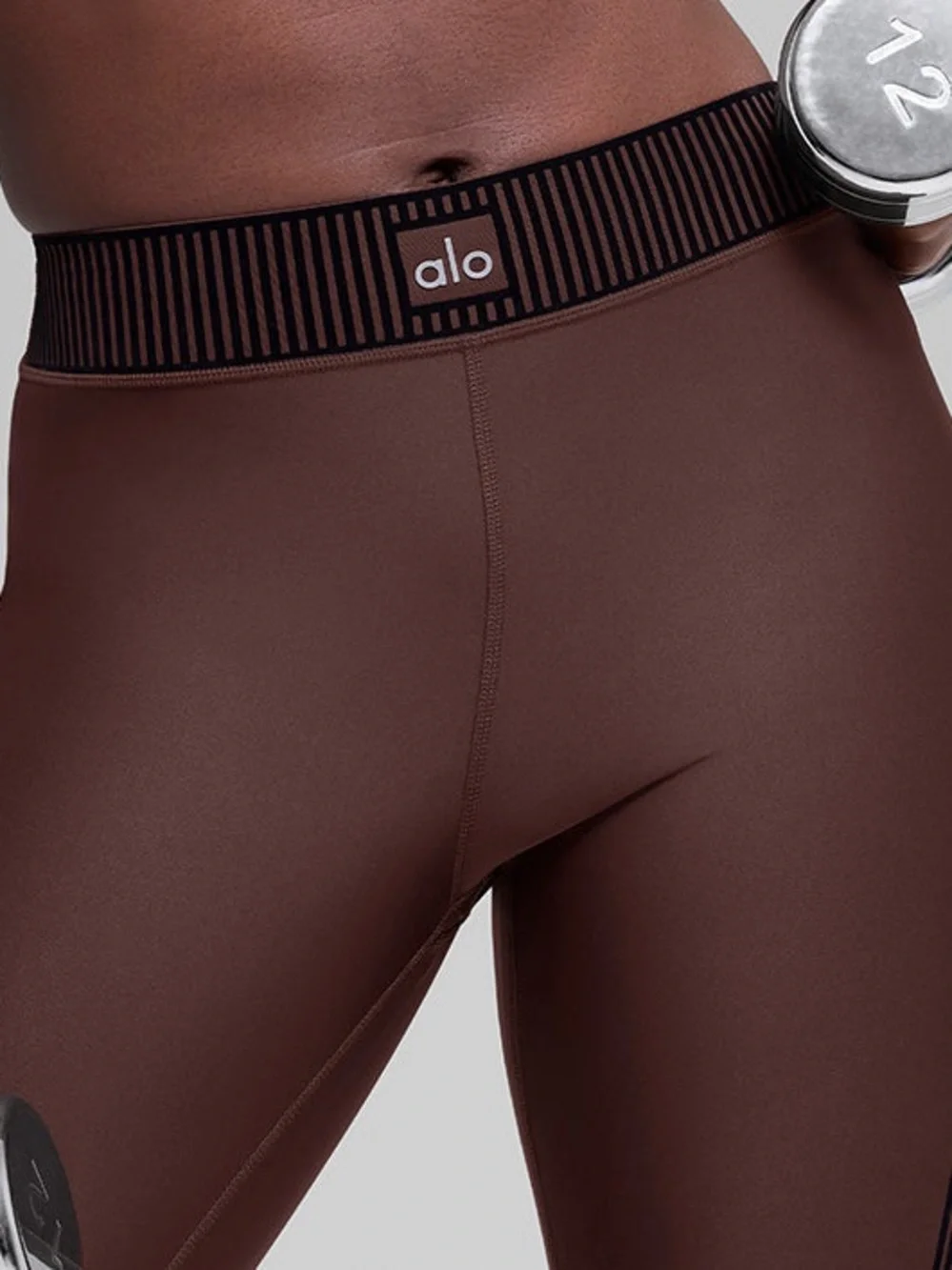 Alo Yoga Airlift High-Waist 7/8 Line Up Legging in brownstone